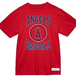 Mitchell & Ness T-Shirts & Tops-Arched Logo Slub Tee Anaheim Angels