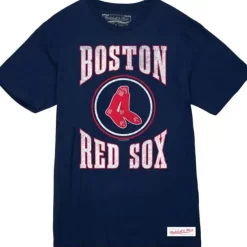 Mitchell & Ness T-Shirts & Tops-Arched Logo Slub Tee Boston Red Sox