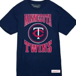 Mitchell & Ness T-Shirts & Tops-Arched Logo Slub Tee Minnesota Twins