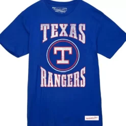 Mitchell & Ness T-Shirts & Tops-Arched Logo Slub Tee Texas Rangers