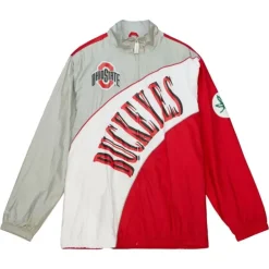 Mitchell & Ness Jackets & Outerwear-Arched Retro Lined Windbreaker Ohio State