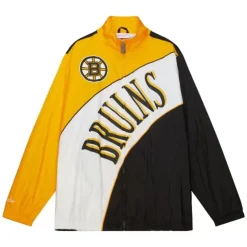 Mitchell & Ness Jackets & Outerwear-Arched Retro Lined Windbreaker Boston Bruins
