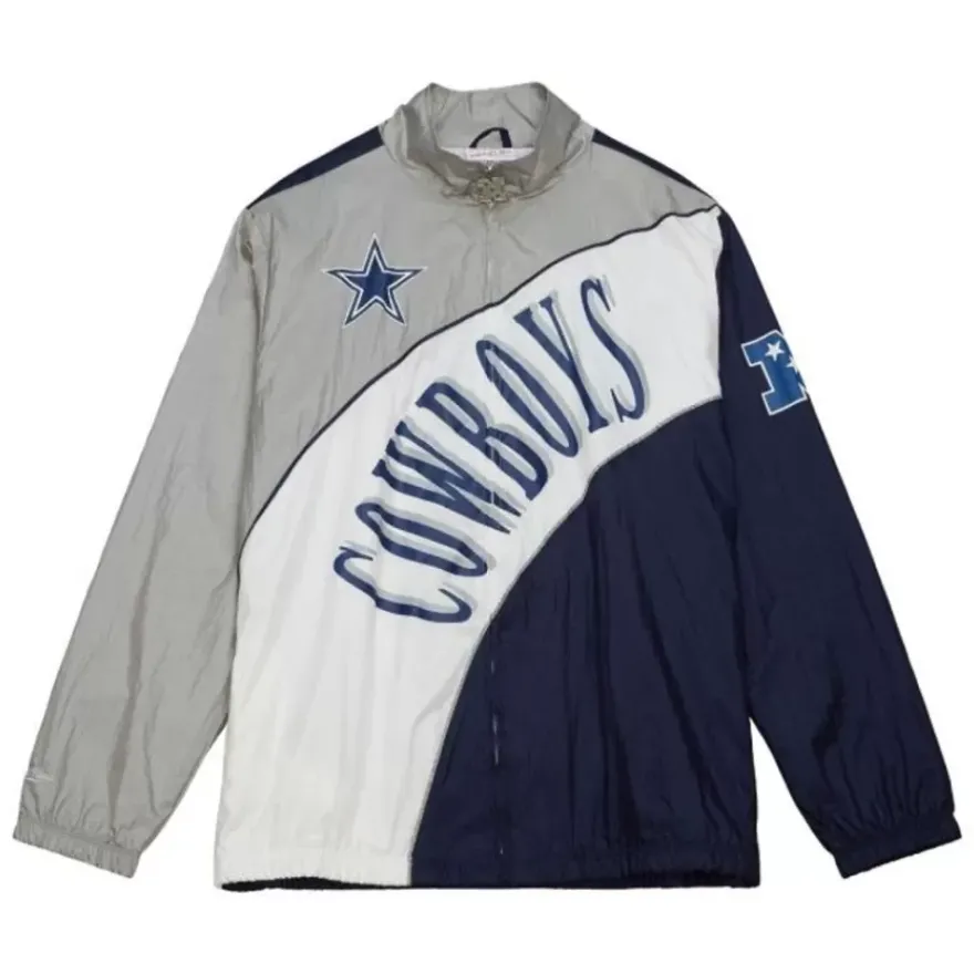 Mitchell & Ness Jackets & Outerwear-Arched Retro Lined Windbreaker Dallas Cowboys