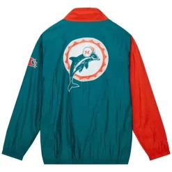 Mitchell & Ness Jackets & Outerwear-Arched Retro Lined Windbreaker Miami Dolphins