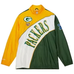 Mitchell & Ness Jackets & Outerwear-Arched Retro Lined Windbreaker Green Bay Packers