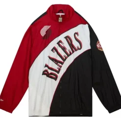Mitchell & Ness Jackets & Outerwear-Arched Retro Lined Windbreaker Portland Trail Blazers