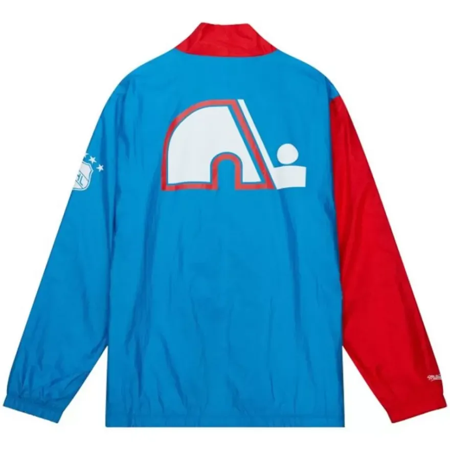 Mitchell & Ness Jackets & Outerwear-Arched Retro Lined Windbreaker Quebec Nordiques