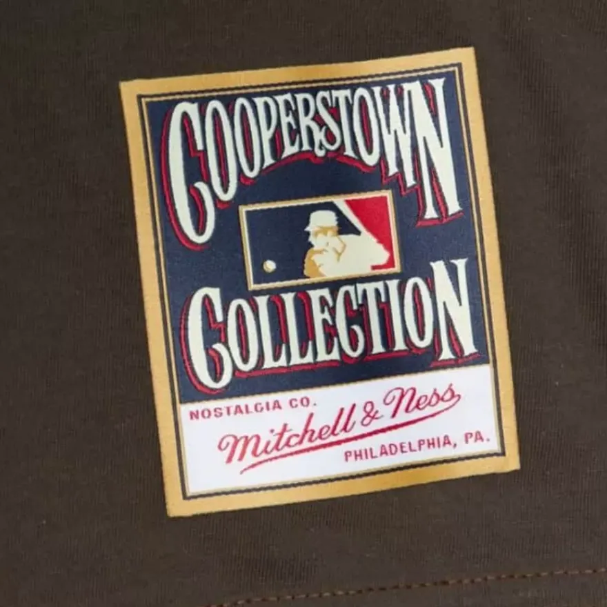 Mitchell & Ness T-Shirts & Tops-Arched Vintage Logo Tee San Diego Padres