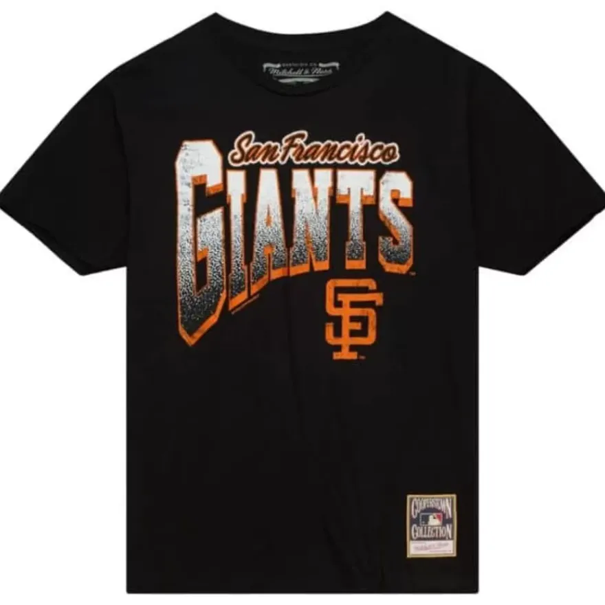 Mitchell & Ness T-Shirts & Tops-Arched Vintage Logo Tee San Francisco Giants