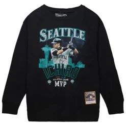 Mitchell & Ness Hoodies & Sweatshirts-Asg Mvp Crew Seattle Mariners Ichiro Suzuki