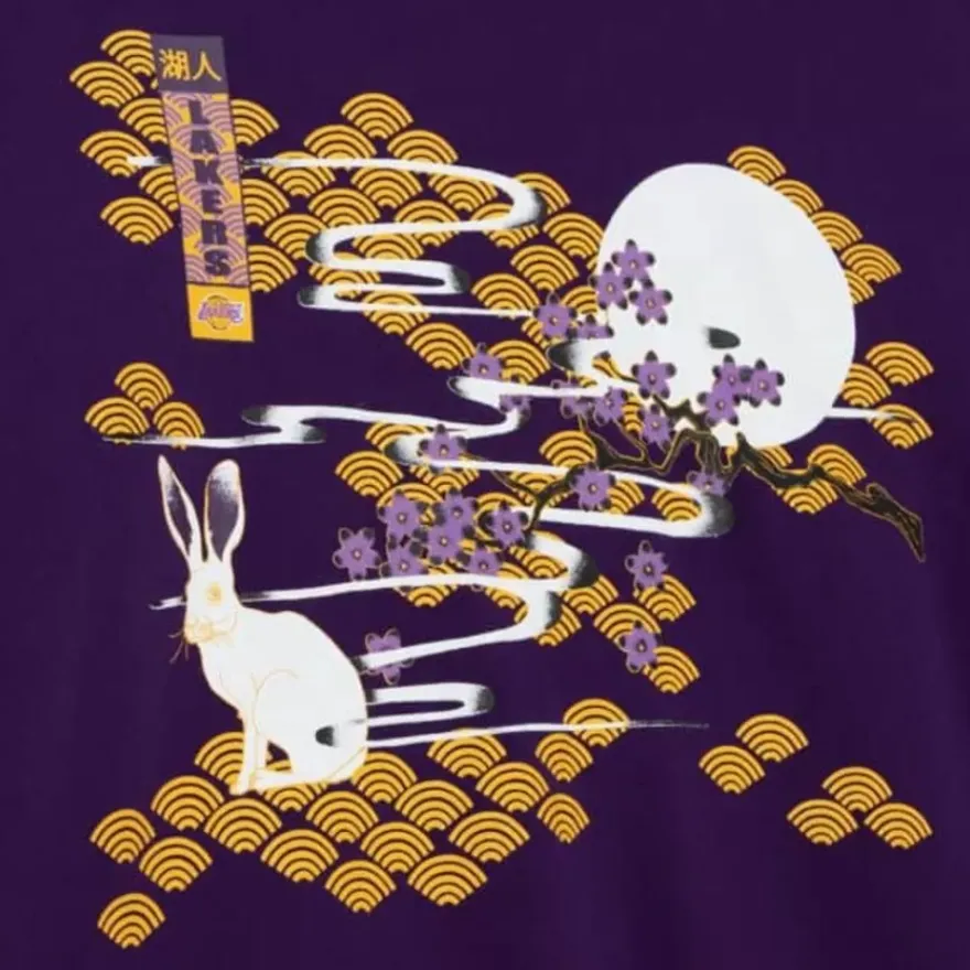 Mitchell & Ness Hoodies & Sweatshirts-Asian Heritage Crew 5.0 Los Angeles Lakers