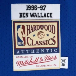 Mitchell & Ness Nba Authentic-Authentic Ben Wallace Washington Bullets 1996-97 Jersey
