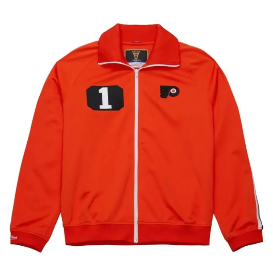 Mitchell & Ness Jackets & Outerwear-Authentic Bernie Parent Philadelphia Flyers 1974 Warm Up Jacket