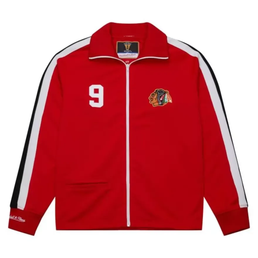 Mitchell & Ness Jackets & Outerwear-Authentic Bobby Hull Chicago Blackhawks 1971 Warm Up Jacket