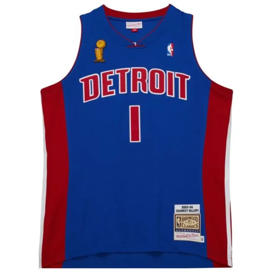 Mitchell & Ness Nba Authentic-Authentic Chauncey Billups Detroit Pistons Dark Finals 2004 Jersey