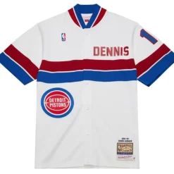 Mitchell & Ness Jackets & Outerwear-Authentic Dennis Rodman Detroit Pistons 1988-89 Shooting Shirt