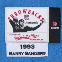 Mitchell & Ness Nfl Authentic-Authentic Jersey Detroit Lions 1993 Barry Sanders