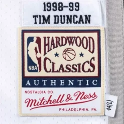 Mitchell & Ness Nba Authentic-Authentic Jersey San Antonio Spurs Home Finals 1998-99 Tim Duncan
