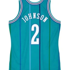 Mitchell & Ness Nba Authentic-Authentic Larry Johnson Charlotte Hornets Road 1992-93 Jersey
