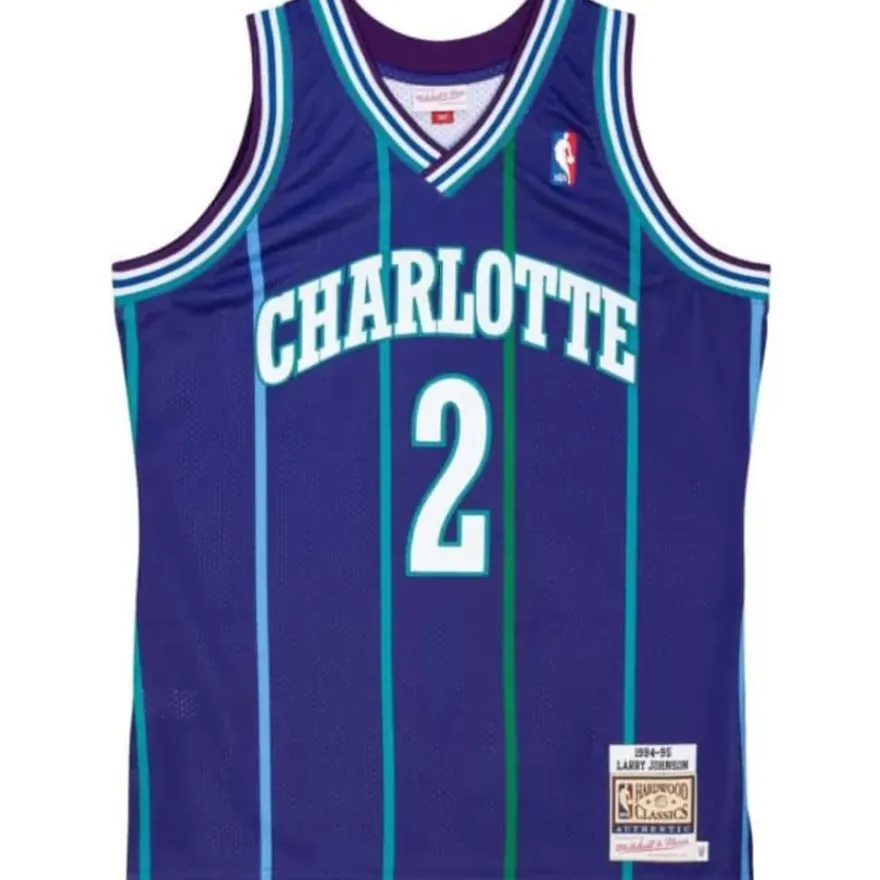 Mitchell & Ness Nba Authentic-Authentic Larry Johnson Charlotte Hornets Alternate 1994-95 Jersey