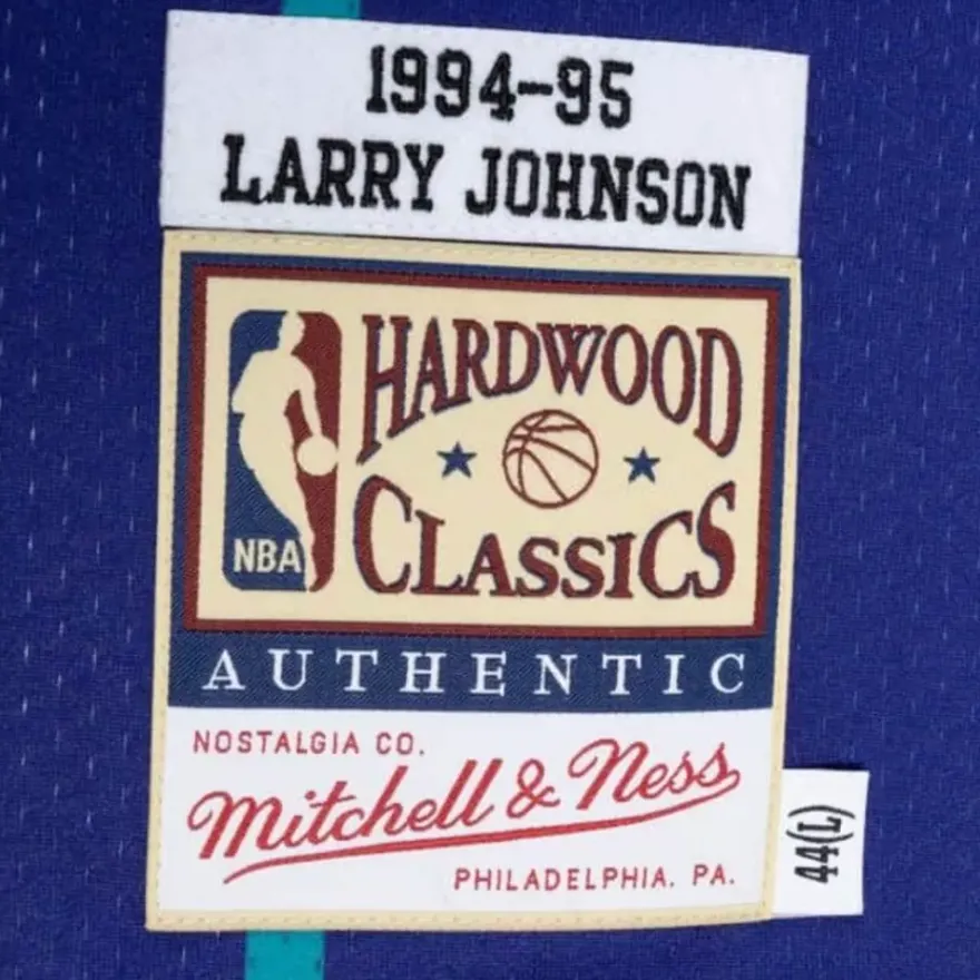 Mitchell & Ness Nba Authentic-Authentic Larry Johnson Charlotte Hornets Alternate 1994-95 Jersey