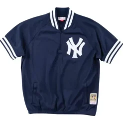Mitchell & Ness Mlb Authentic-Authentic New York Yankees 1988 Bp 1/4 Zip Jersey