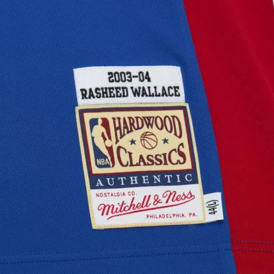Mitchell & Ness Nba Authentic-Authentic Rasheed Wallace Detroit Pistons Dark Finals 2004 Jersey
