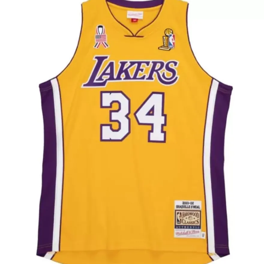 Mitchell & Ness Nba Authentic-Authentic Shaquille O'Neal Los Angeles Lakers 2001-02 Jersey