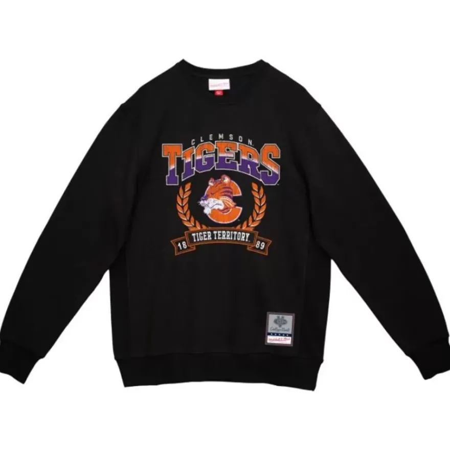 Mitchell & Ness Hoodies & Sweatshirts-Baseline Crew Clemson University