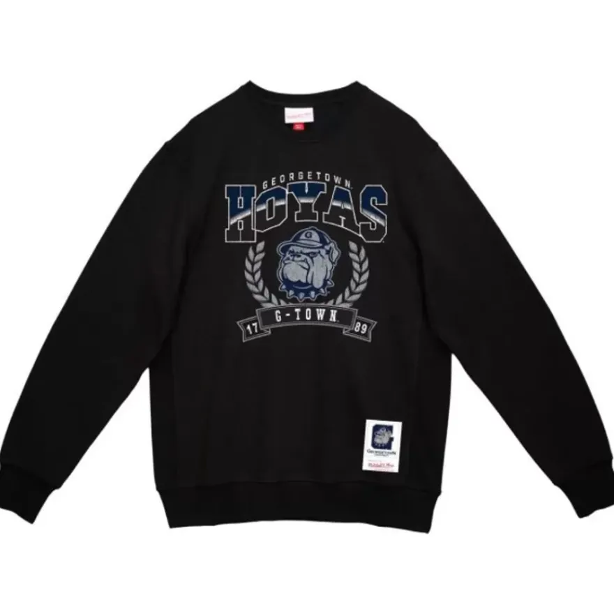 Mitchell & Ness Hoodies & Sweatshirts-Baseline Crew Georgetown University