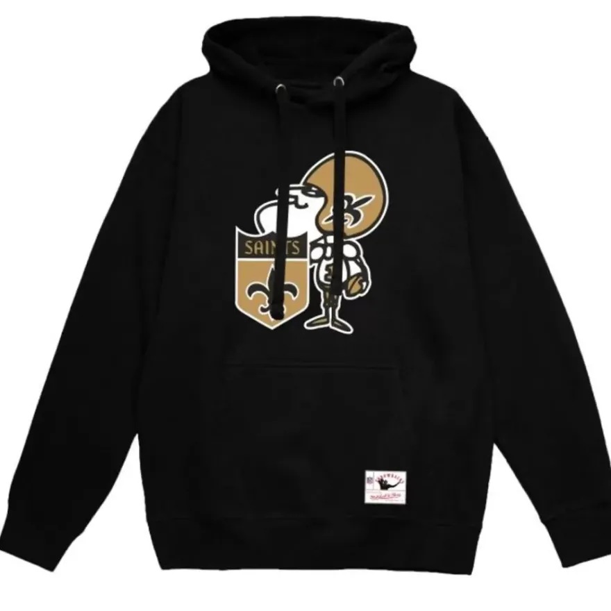 Mitchell & Ness Hoodies & Sweatshirts-Basic Logo 2 Hoodie New Orleans Saints
