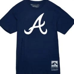 Mitchell & Ness T-Shirts & Tops-Basic Logo 1 Tee Atlanta Braves
