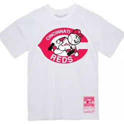Mitchell & Ness T-Shirts & Tops-Basic Logo 2 Tee Cincinnati Reds