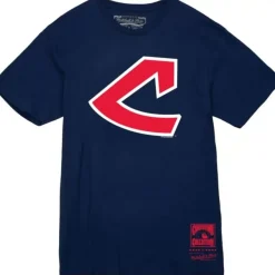 Mitchell & Ness T-Shirts & Tops-Basic Logo 1 Tee Cleveland Indians