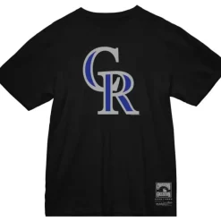 Mitchell & Ness T-Shirts & Tops-Basic Logo 2 Tee Colorado Rockies
