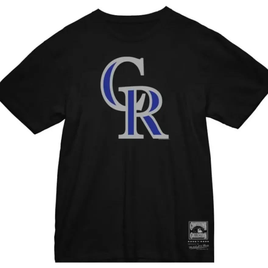 Mitchell & Ness T-Shirts & Tops-Basic Logo 2 Tee Colorado Rockies