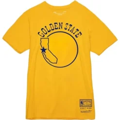 Mitchell & Ness T-Shirts & Tops-Basic Logo 9 Tee Golden State Warriors