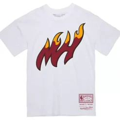 Mitchell & Ness T-Shirts & Tops-Basic Logo 3 Tee Miami Heat