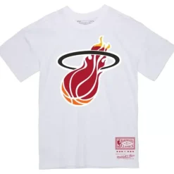 Mitchell & Ness T-Shirts & Tops-Basic Logo 2 Tee Miami Heat