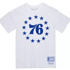 Mitchell & Ness T-Shirts & Tops-Basic Logo 3 Tee Philadelphia 76Ers