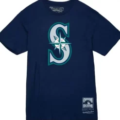 Mitchell & Ness T-Shirts & Tops-Basic Logo 3 Tee Seattle Mariners