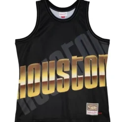 Mitchell & Ness T-Shirts & Tops-Big Face 4.0 Fashion Tank Houston Rockets