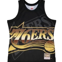 Mitchell & Ness T-Shirts & Tops-Big Face 4.0 Fashion Tank Philadelphia 76Ers