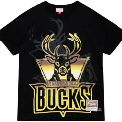 Mitchell & Ness T-Shirts & Tops-Big Face 4.0 Ss Tee Milwaukee Bucks