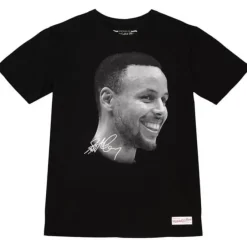 Mitchell & Ness T-Shirts & Tops-Big Face B/W Tee Players Association - Nba Stephen Curry
