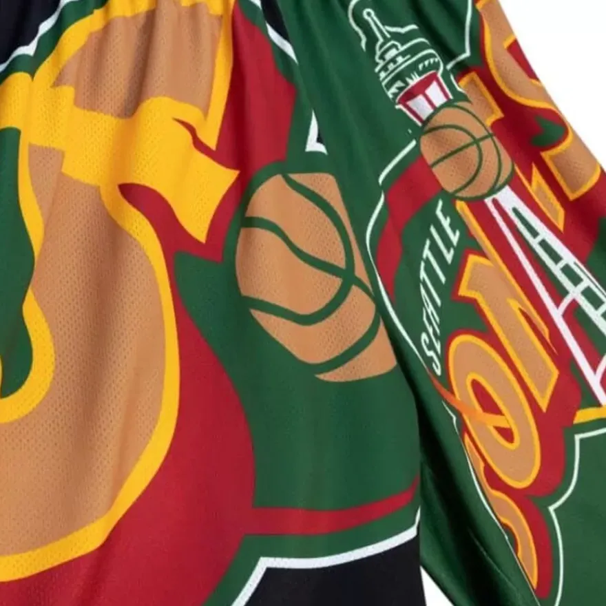 Mitchell & Ness Shorts-Big Face Fashion Shorts 5.0 Seattle Supersonics