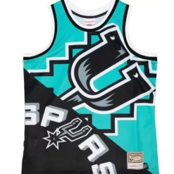 Mitchell & Ness T-Shirts & Tops-Big Face Fashion Tank 5.0 San Antonio Spurs