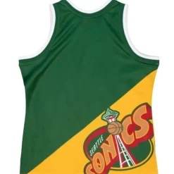 Mitchell & Ness T-Shirts & Tops-Big Face Fashion Tank 5.0 Seattle Supersonics