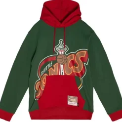 Mitchell & Ness Hoodies & Sweatshirts-Big Face Hoodie 5.0 Seattle Supersonics