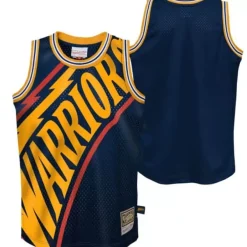 Mitchell & Ness Big Kids-Big Face Jersey Golden State Warriors